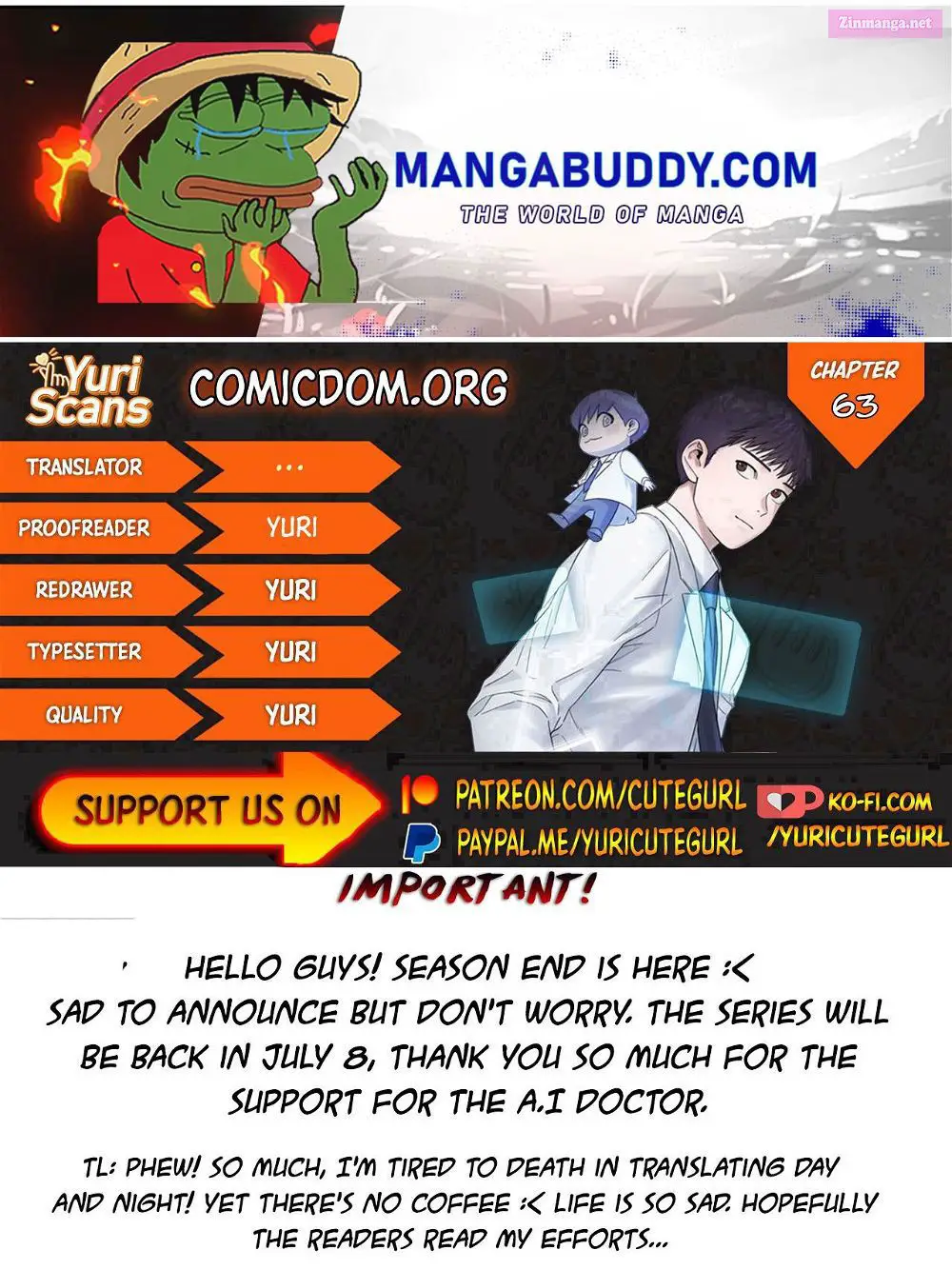 A.i. Doctor Zinmanga X Chapter 63 Page 1