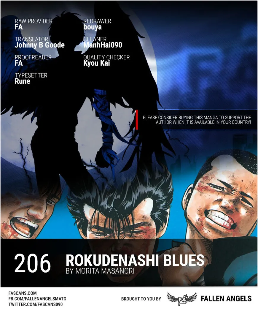 Rokudenashi Blues Zinmanga X Chapter 206 Page 1