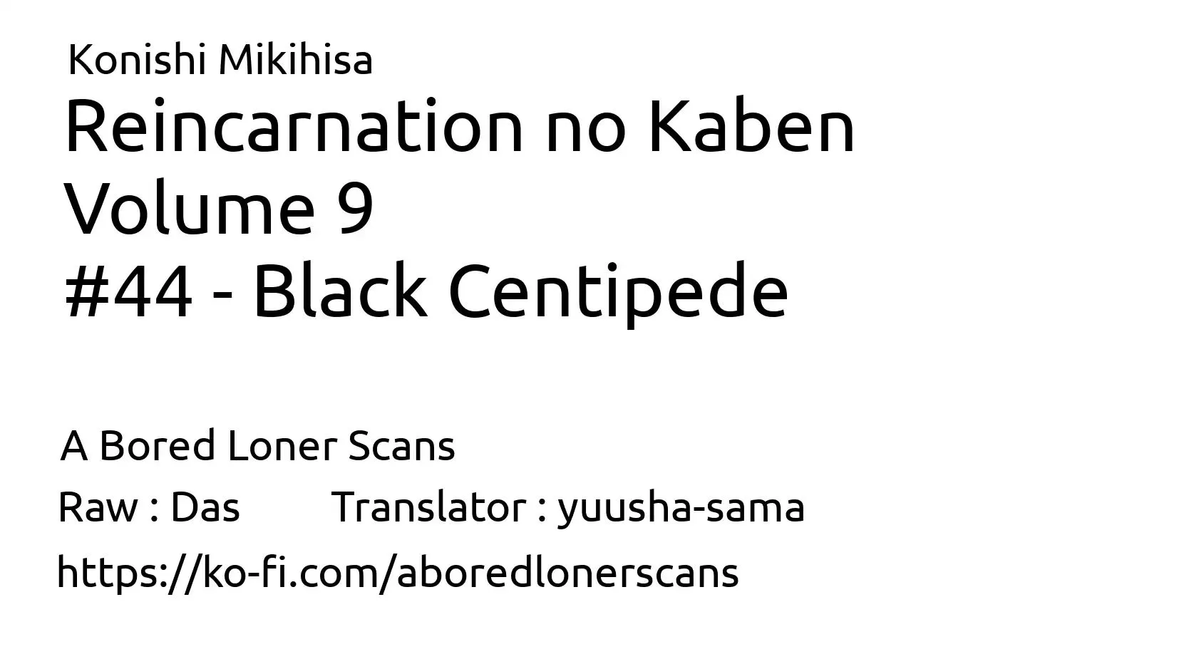 Reincarnation No Kaben Zinmanga X Chapter 46 Page 1