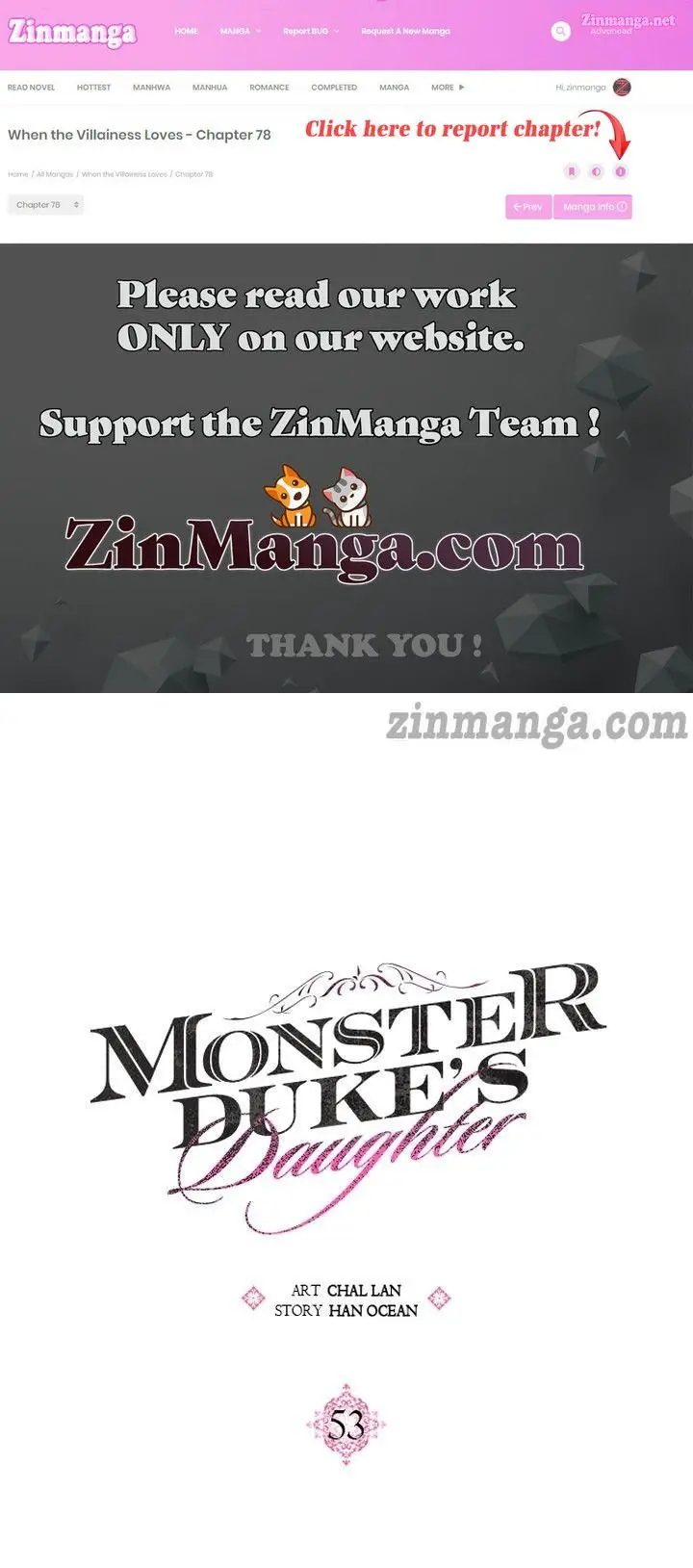Monster Duke’s Daughter Zinmanga X Chapter 53 Page 1