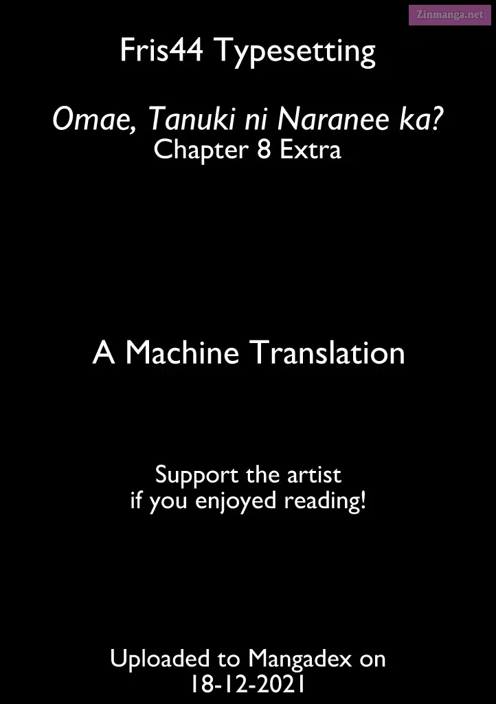 Omae, Tanuki Ni Naranee Ka? Zinmanga X Chapter 8.5 Page 1