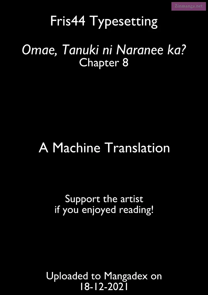 Omae, Tanuki Ni Naranee Ka? Zinmanga X Chapter 8 Page 1
