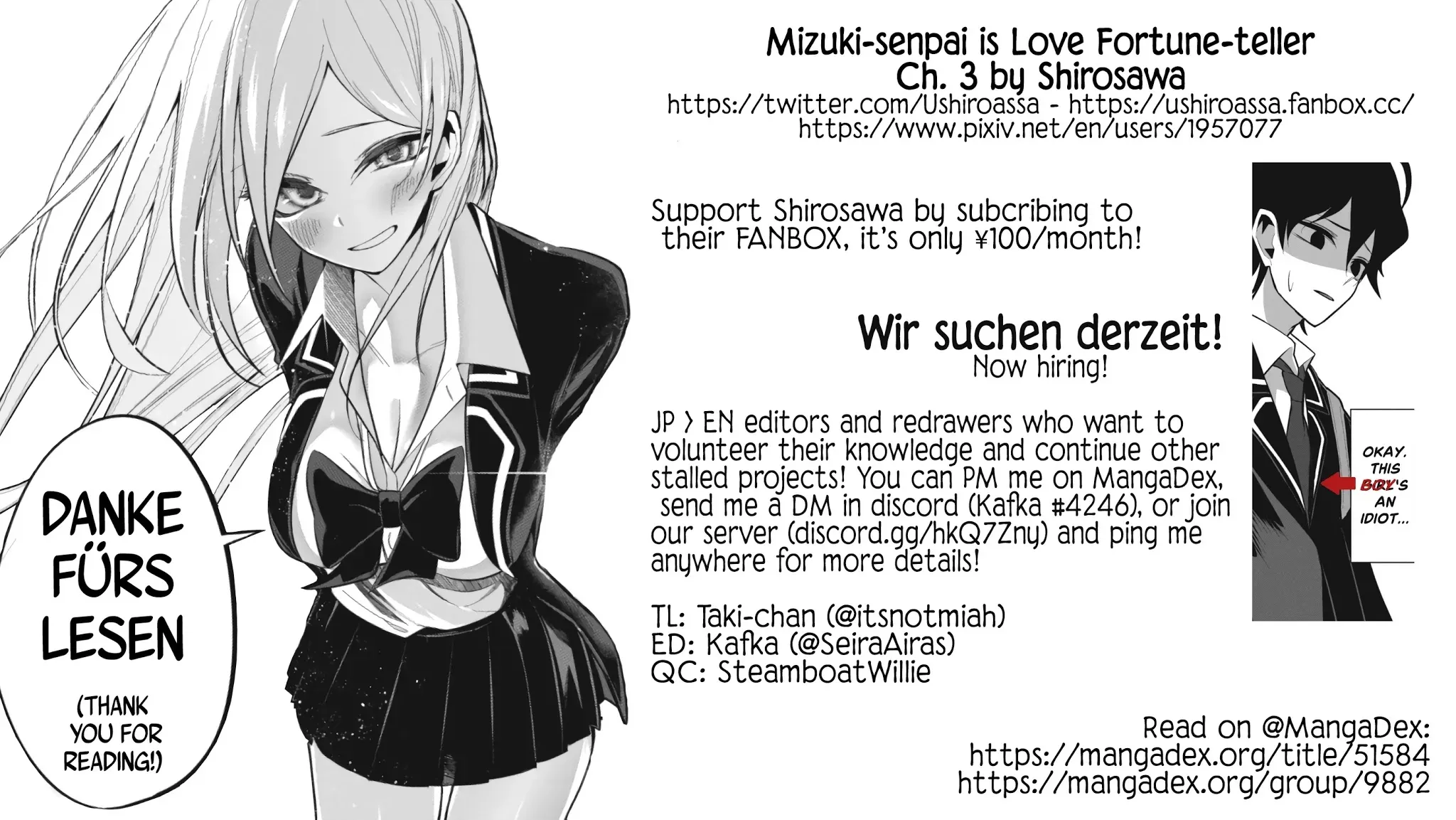 Mizuki-senpai no Koi Uranai Zinmanga X Chapter 3 Page 35