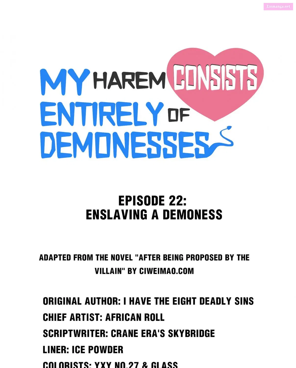 My Harem Consists Entirely of Female Demon Villains Zinmanga X Chapter 22 Page 1