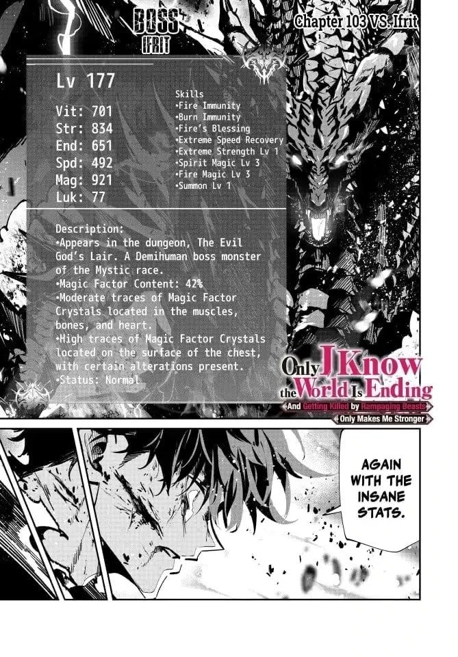 Only I Know That The World Will End Zinmanga X Chapter 103 Page 1