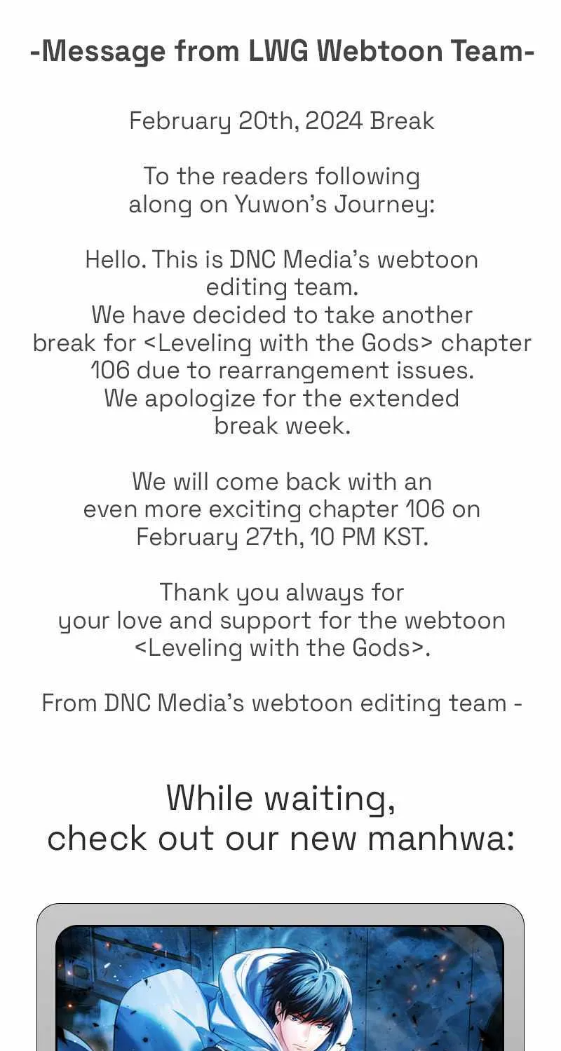 Leveling With The Gods Zinmanga X Chapter 105.1 Page 1