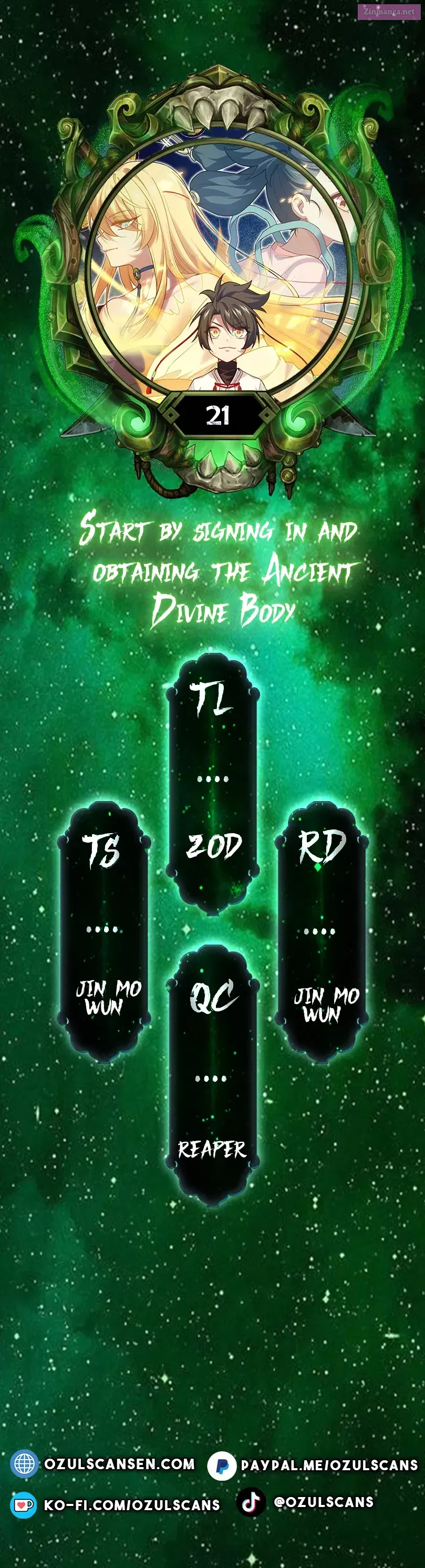 Start By Signing In And Obtaining The Ancient Divine Body Zinmanga X Chapter 21 Page 1